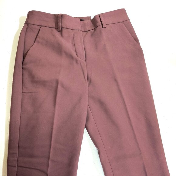 NEW Express Columnist Ankle Mid Rise Size 00 Regular Stretch Brown Pants Fitted - Picture 5 of 10